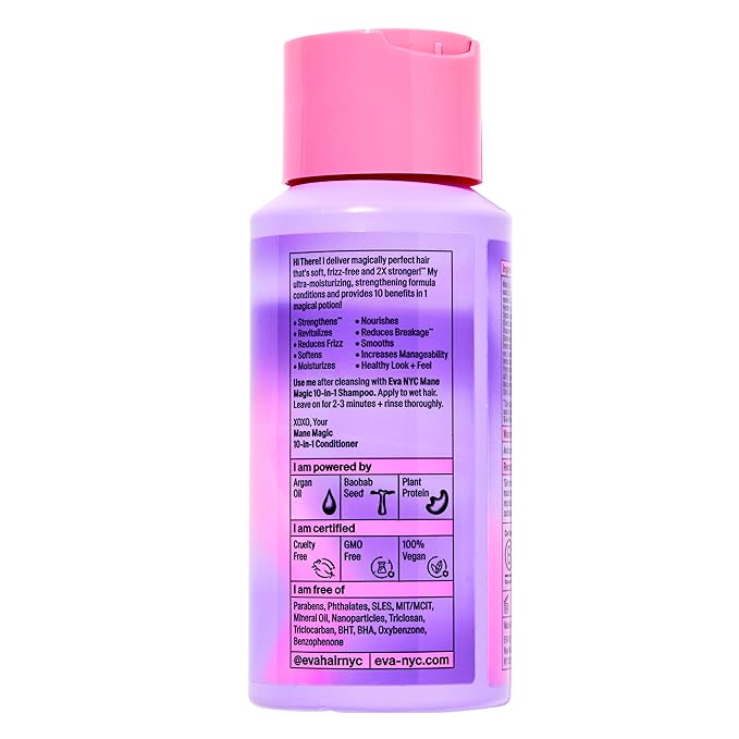 Eva NYC Mane Magic 10-in-1 Hair Conditioner, Sulfate Free Conditioner for Soft and Smooth Locks, Strengthening Conditioner for Dry Hair and All Hair Types, GMO-Free Hair Products, 8.8 fl oz