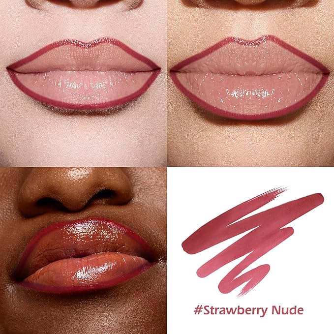 KIMUSE Peel Off Lip Liner Stain, Long Lasting Lip Tint Stain, Waterproof, Transfer-Proof, Highly Pigmented Color Lip Stain Liner, Matte Finish