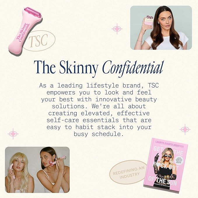 The Skinny Confidential Caffeinated Mineral Sunscreen, SPF 40 - Fragrance-Free Face Sunscreen with No White Cast - Non-Greasy & Lightweight Sun Screen Lotion Reduce Wrinkles, Redness & Puffiness