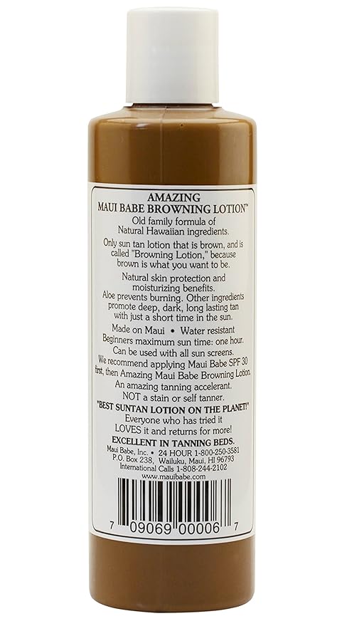 Maui Babe Browning Lotion 8 Ounces (Pack of 4)