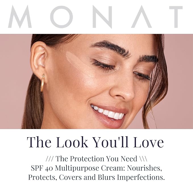 Monat BB Cream SPF 40 - Vanilla Broad-Spectrum Moisturizer, Lightweight Tinted Coverage, Fragrance-Free, 35ml/1.18 fl. oz.
