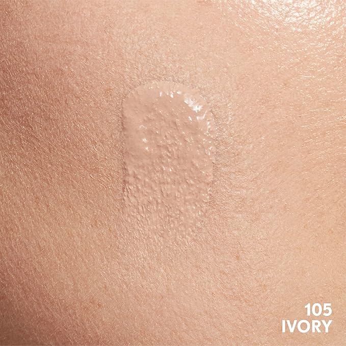 COVERGIRL Clean Invisible Foundation Makeup, Dewy & Glowy Natural Finish, Buildable Coverage, Skin-Like Smooth Look, Vegan, Ivory, 1oz