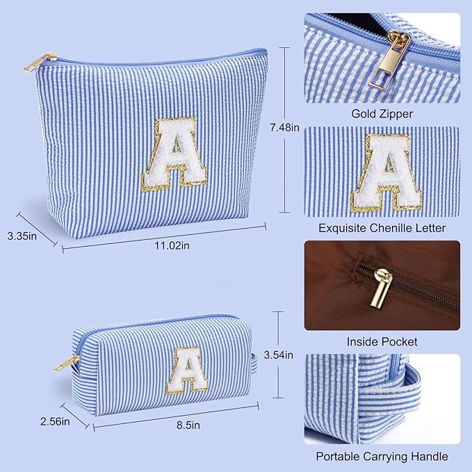 Yoolife initial makeup bag, makeup