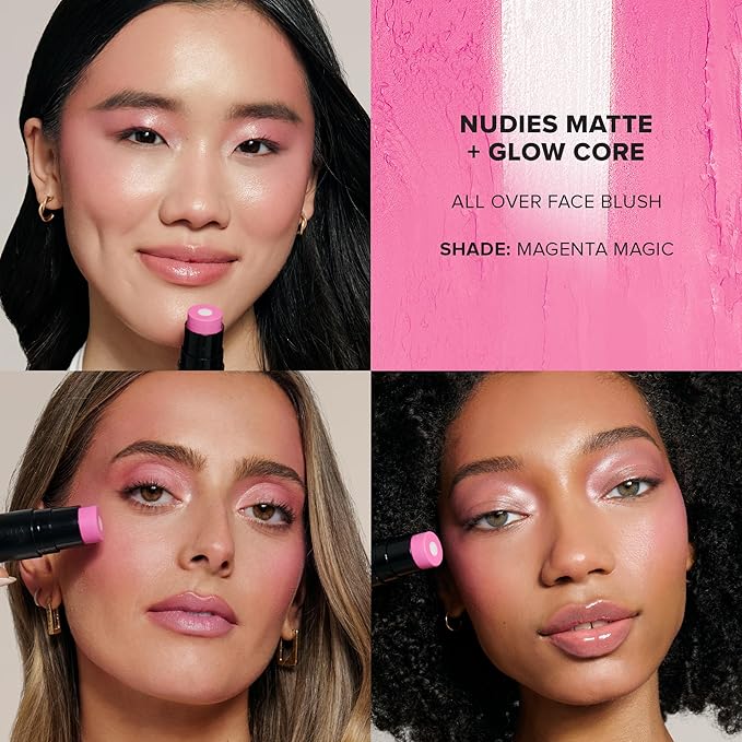 Nudies Matte + Glow Core All Over Face Magenta Magic