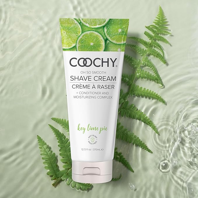 Coochy Shave Cream - Moisturizing Shave Lotion - Gentle Intimate Shaving Cream - For Bikini Area, Underarms, Legs & More - Rash-Free, Hydrating Formula - Key Lime Pie, 3.4 oz