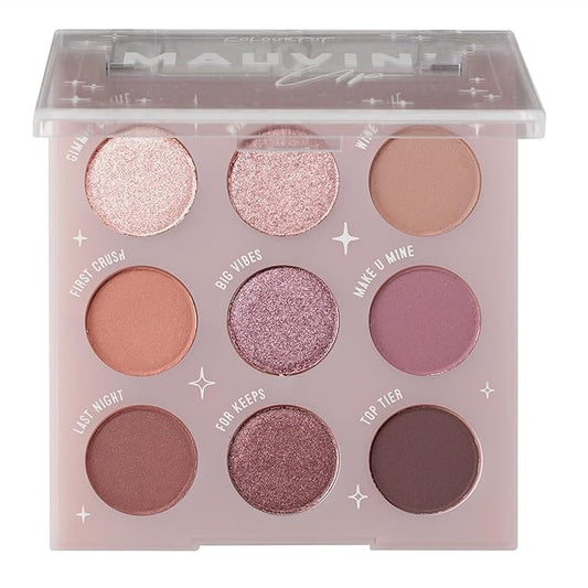 ColourPop Eyeshadow Palette - Eye Makeup Palette with Matte, Metallic, Matte Sparkle & Glitter Finishes - High-Pigment Eye Makeup with a Long-Wearing Formula - Mauvin' Up (0.3 oz)