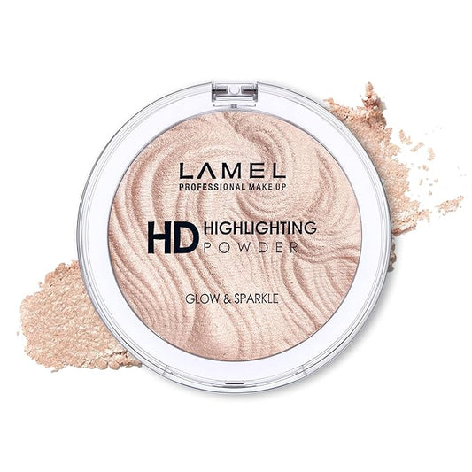 LAMEL HD Highlighting Face Powder - Natural Glow and Luminous Finish, Baked Blendable Pigmented Formula - Long-lasting & Fade-Resistant Wear, 402 12g/0.42 oz
