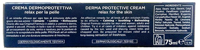 PREP: Derma Protective Cream, Paraben