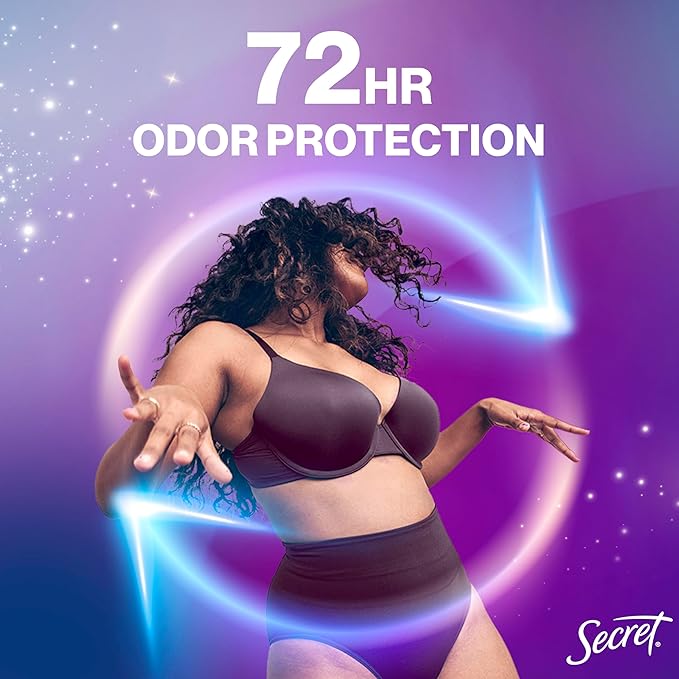 Secret Whole Body Deodorant Cream for Women, Peach & Vanilla Blossom Scent, Aluminum Free Deodorant, 72 HR Odor Protection, 3.0 oz