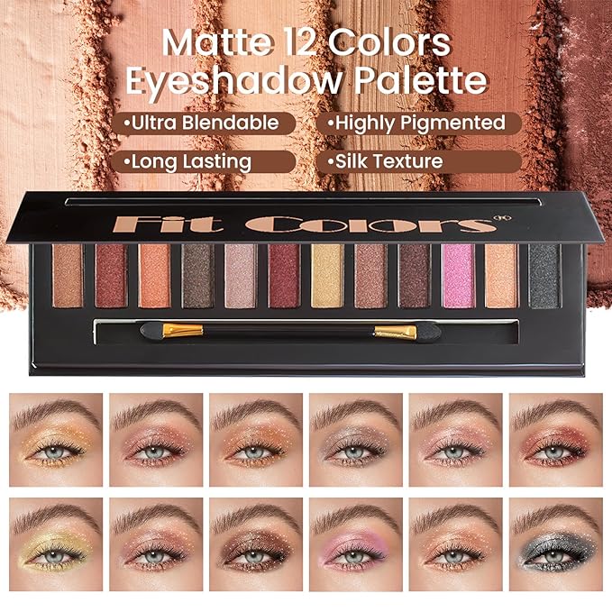 Makeup Gift Set for Teens Girls, Travel Makeup Kit for women, Makeup Full Kit for Beginners & Professionals, Cosmetic Bag Include Matte & Glitter Eyeshadow Palette, Long Lasting Lip Gloss