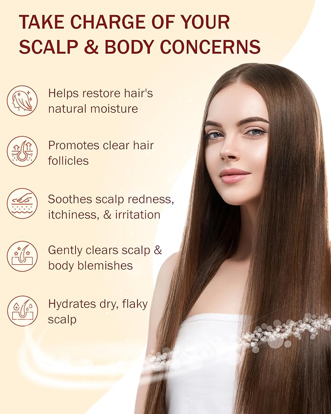 3% BHA Folliculitis Shampoo - Clarifying Shampoo with Salicylic Acid, Tea Tree Oil & Chamomile Extracts - Ideal for Flaky, Irritated & Dry Itchy Scalp, 8 fl. oz