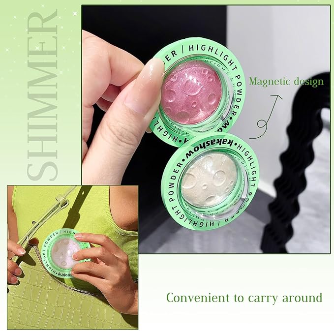 Highlighter Palette, Chameleon Face Shimmer Blush Makeup, Multichrome Face