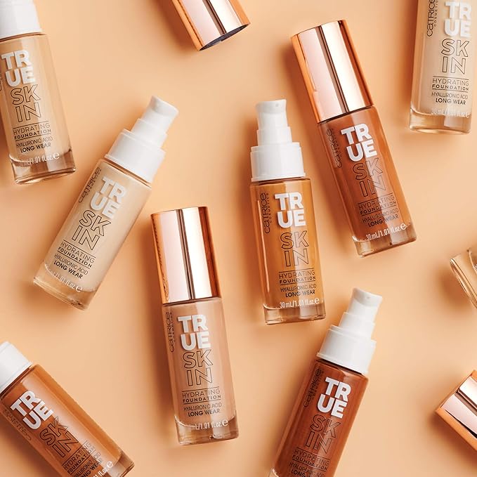 Catrice | True Skin Hydrating Foundation | Lightweight Buildable Coverage with Hyaluronic Acid and Watermelon Seed Oil | Vegan & Cruelty Free (065 | Warm Cinnamon)