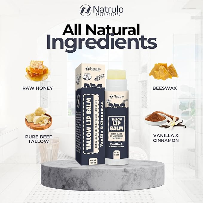 Beef Tallow Lip Balm – Natural