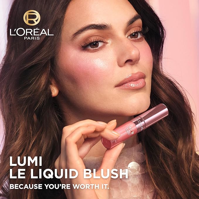L'Oreal Paris True Match Lumi Le Liquid Blush, Intense Lightweight Blush Formula With Liquid Pigments, Dewy Rich Coral, 0.33 Fl Oz