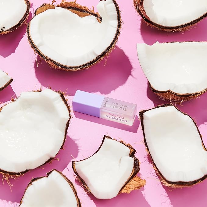 SPF50 Glow & Go Lip Oil: Lip Oil with SPF, Moisturizes and Protects Lips, 4.5ml in Coconut