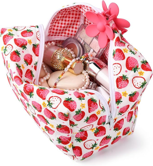 Soidram pink makeup bag quilted