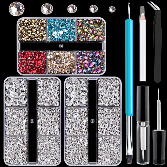 Colorful Face Gems for Makeup Set, Flatback Gorgeous