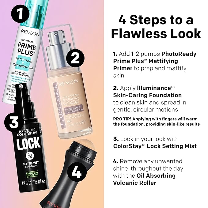 Revlon Illuminance Skin-Caring Liquid Foundation, Hyaluronic Acid, Hydrating and Nourishing Formula with Medium Coverage, 409 Brulee (Pack of 1)