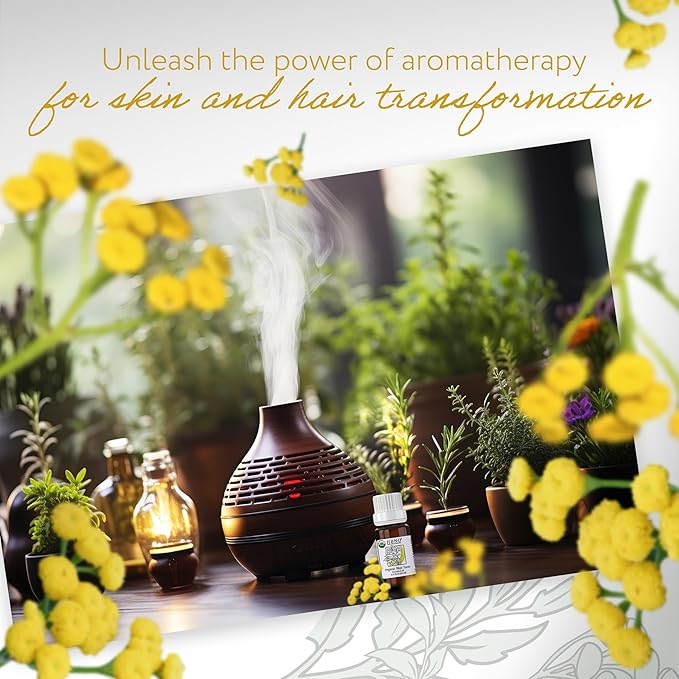 HBNO USDA Certified Organic Blue Tansy Essential Oil - 1/3 OZ (10 ml) Travel Size - Perfect for Aromatherapy, DIY, Candle Making, Soap Making, Diffusers - Blue Tansy Essential Oils