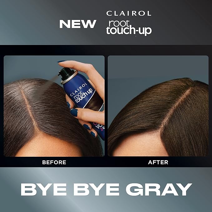 Clairol Root Touch-Up Color + Volume 2-in-1 Temporary Spray, Black Hair Color, Pack of 1