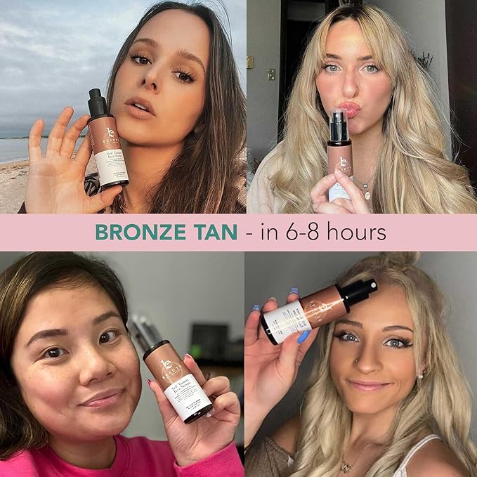 Face Tanner Serum - Medium to Dark Sunless Tanner for Face Sunless Tanner with Hyaluronic Acid - Self Tanner for Face Self Tan - Natural Face Tanner for Face Self Tanner