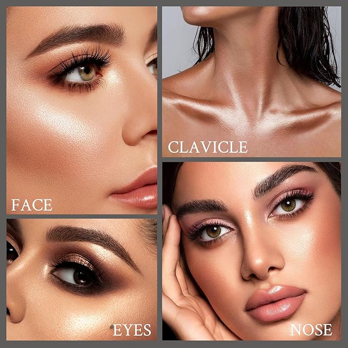 2 Pcs Cream Contour Highlighter Stick for Face Makeup (2+6)