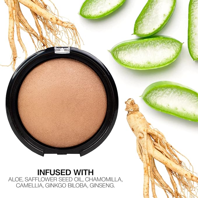 Palladio Baked Bronzer, Highly Pigmented and Easy to