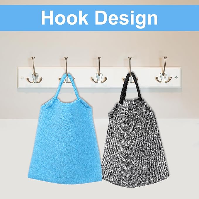 2pcs exfoliating back scrubber nylon