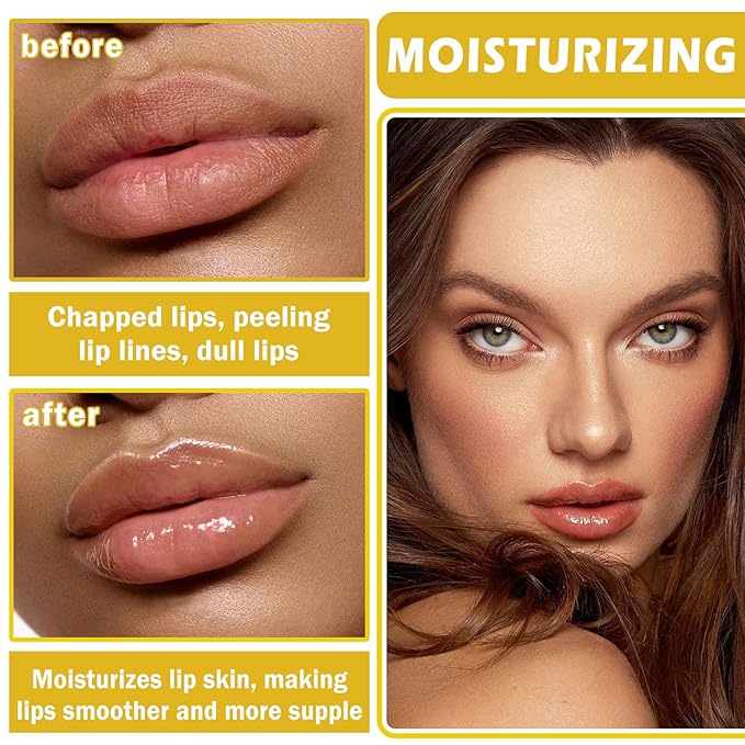 CAHIUYOA 4PCS Bee Lip Balm Honey Exfoliator