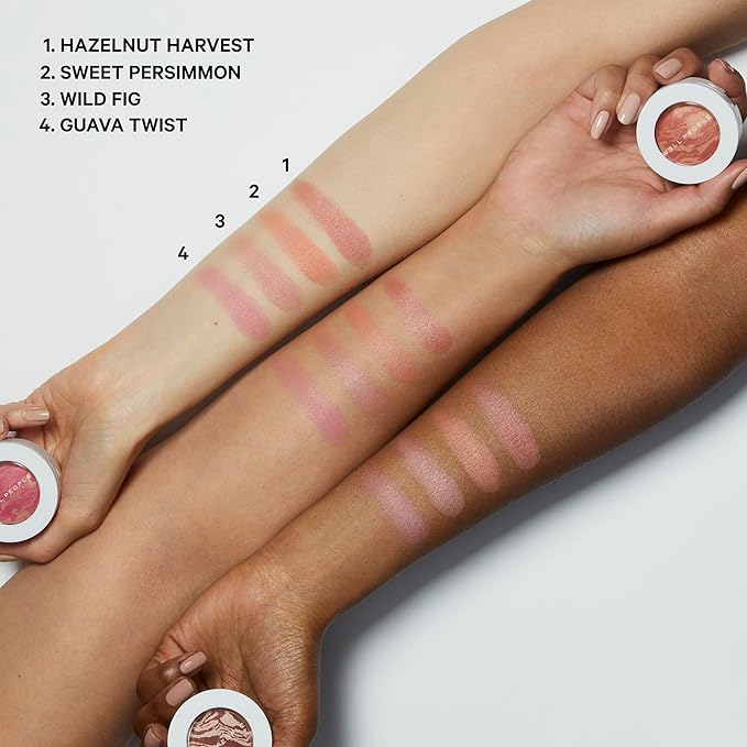 Well People Superpowder Blush Powder, Hydrating Powder Blush Sweet Persimmon