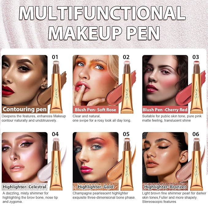 Liquid Highlighter Beauty Wand, Highlight Bronzer Stick with