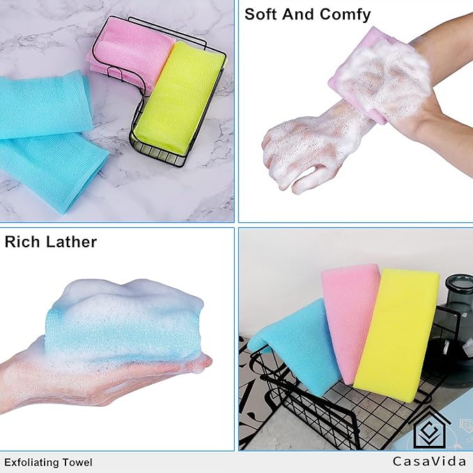Casavida exfoliating washcloth back scrubber