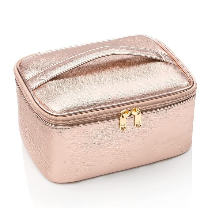 Ocheal rose gold makeup bag,travel
