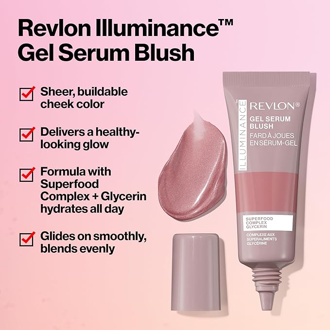 Revlon Illuminance Gel Serum Blush, Visibly Plump Cheeks, fl oz.