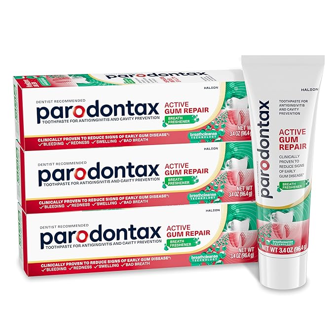 Parodontax Active Gum Repair Breath Freshener Toothpaste, 3x3.4 oz