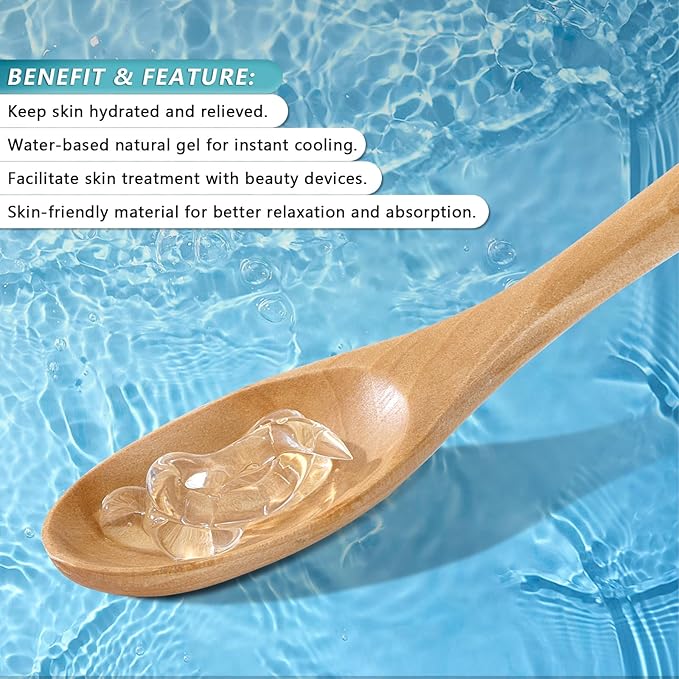 Hydrating Radio Frequency Gel, Facial Conductive Gel for Microcurent Body Contouring & Skin Tightening Pack of 1