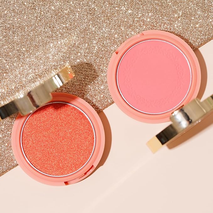 Oulac Yellow Pink Blushers for Cheeks Fair Skin Vegan,Mineral Powder Blush,Rich Colors, Buildable Blusher, Easy to Blend,Vegan,4,8g 13 Petal Blossom