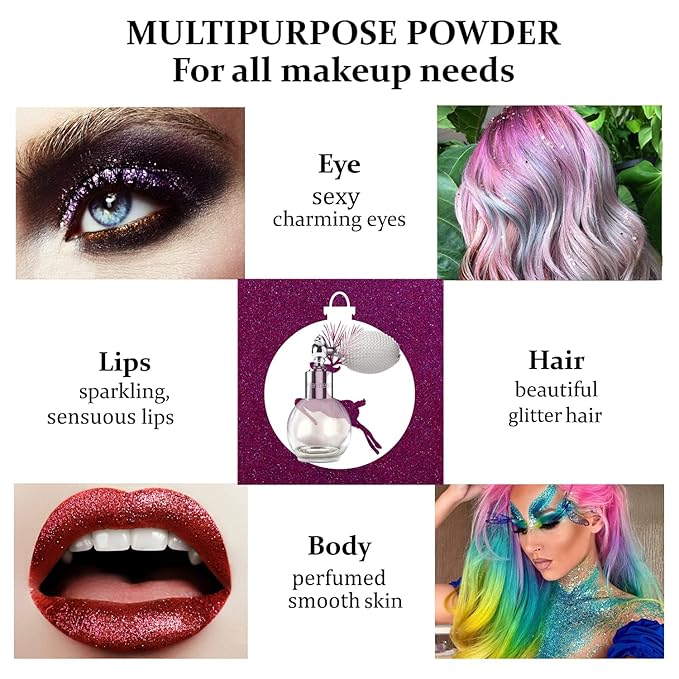 Highlighter Powder Spray, Longwear Glitter Spray for Body,