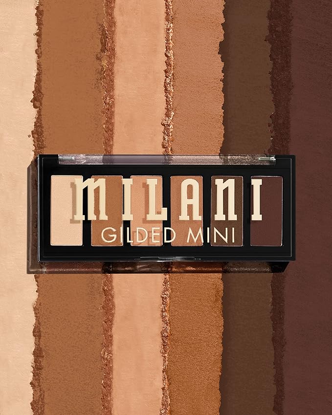 Milani Gilded Mini Eyeshadow Palette with 6 Matte & Shimmer Hues - Whiskey Business