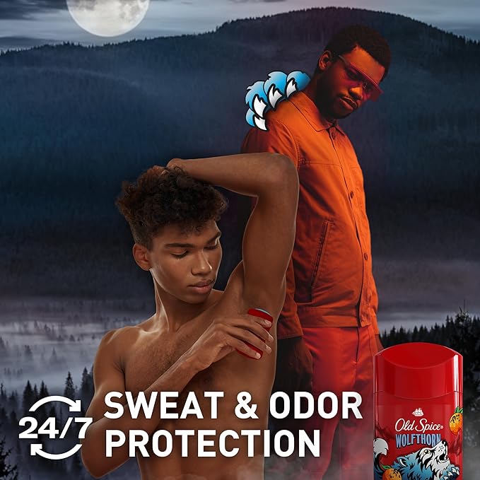Old Spice Aluminum Free Deodorant for Men, 24/7 Odor Protection, 24/7 Freshness & Lasting Scent, Goes on Clear, Wolfthorn with Sweet Citrus Scent, 2.6 oz (Pack of 6)
