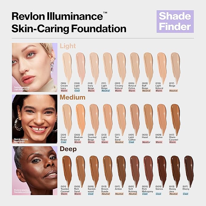 Revlon Illuminance Skin-Caring Liquid Foundation, Hyaluronic Acid, Hydrating of 1)