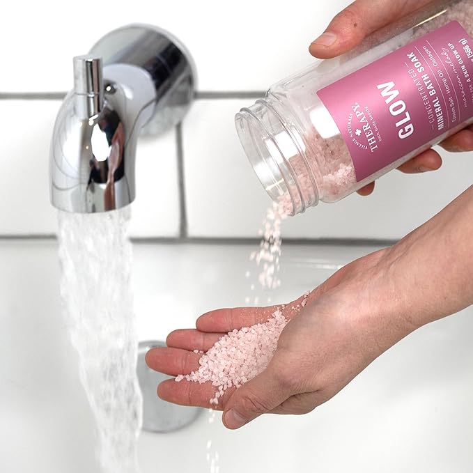 Village Naturals Therapy Glow Concentrated Mineral Bath Soak, Moroccan Melody Scent, 20 oz, Pack of 4