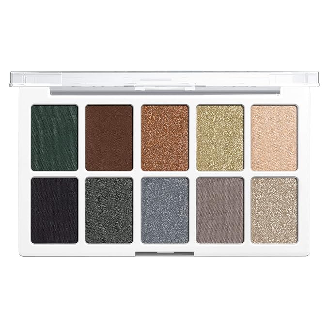 wet n wild Color Icon 10-Pan Eyeshadow Makeup Palette, Blue Lights Off, Long Lasting, Shimmer, Metallic, Glittery, Matte, Rich Smooth Pigment, Cruelty Free