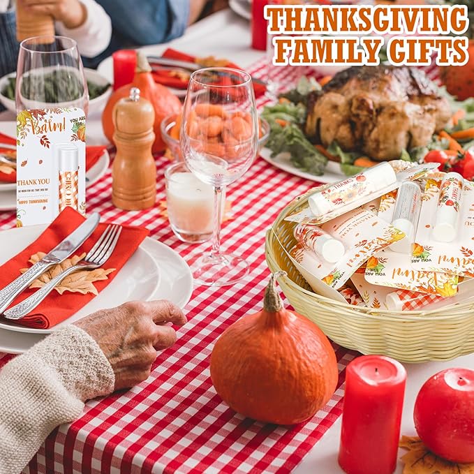 30 Pack Hello Fall Thanksgiving Party Gifts Bulk Lip Balms Favors Employee Appreciation Gifts Small Thank You Gifts for Women Men Satff Coworkers Teachers