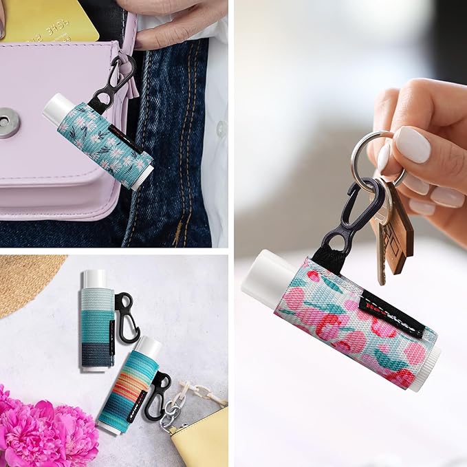 3PCS Lip Balm Holder Keychain Lipstick
