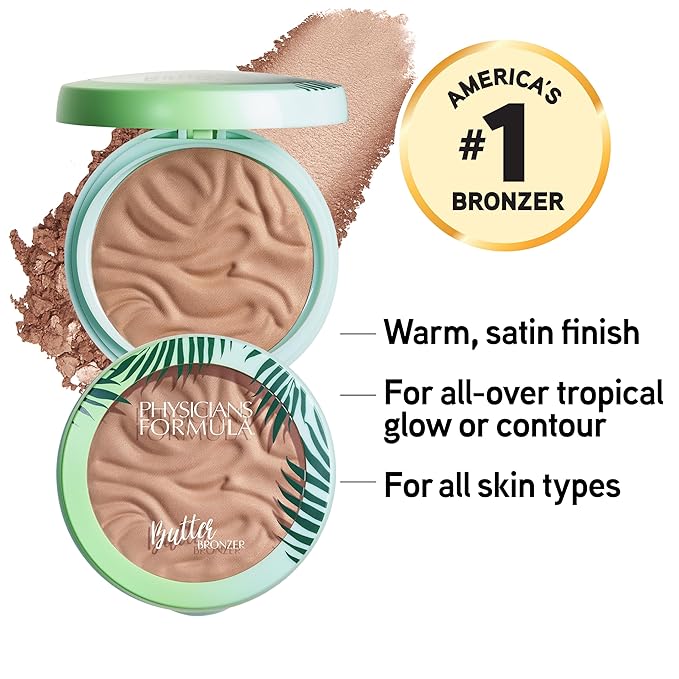 Physicians Formula Murumuru Butter Bronzer, Moisturizing, Nourishing Murumuru Light Bronzer