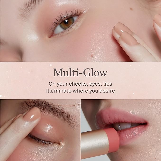 hince True Dimension Radiance Balm 10g - Natural Shimmer Glow Face Highlighter Stick Glow Balm Korean Blush Transparent Color Skin Tone Slim Fitting Texture, Multi Makeup Stick (1, CLEAR, TP001)