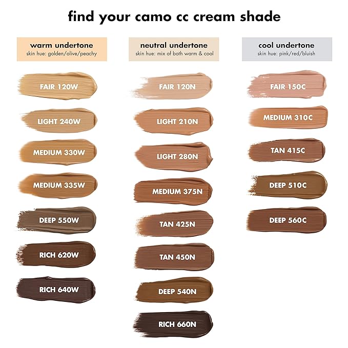 e.l.f. Camo CC Cream, SPF 30 Color-Correcting Medium-To-Full Coverage Face Foundation, Delivers An Airbrushed Finish, Vegan & Cruelty-Free, Rich 640 W