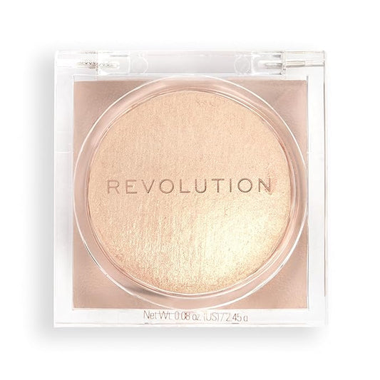 Makeup Revolution Beam Bright Highlighter, All Over Face Glow, Powder To Liquid Formula, 5 Different Shades, Bronze Baddie